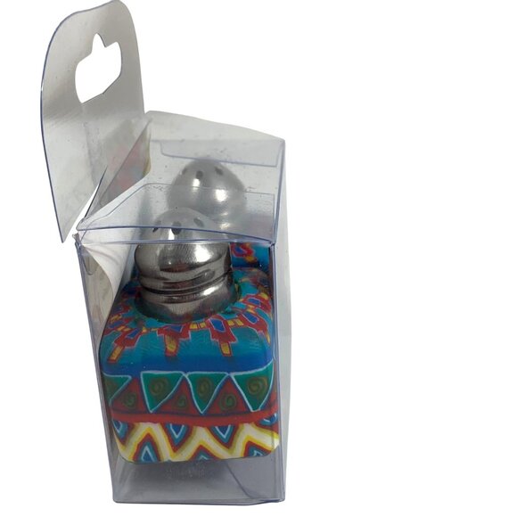 African Ghoeks Colorful Handcrafted Mini Salt & Pepper Shaker Set - Picture 5 of 7